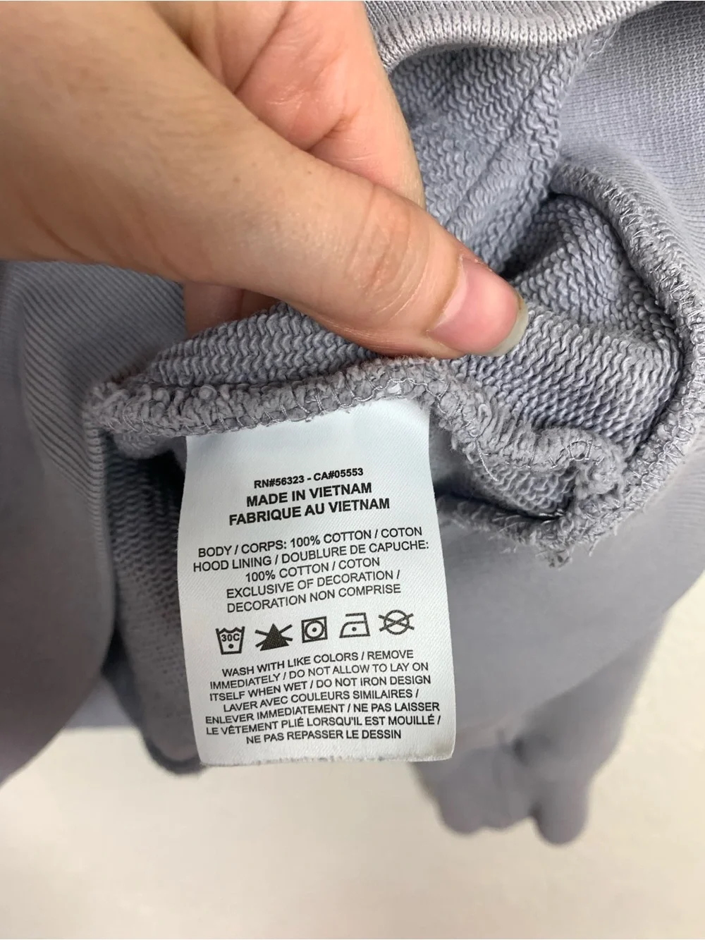 Jordan Wordmark Hoodie Light Steel Grey size medium